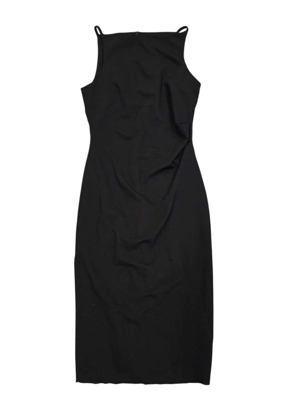 Dazy Black Sleeveless Midi Bodycon Dress With Spaghetti Straps Size M LBD